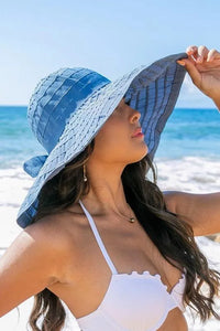 Classic Bow Accent Sunhat Extra Wide Brim - Jessiz Boutique