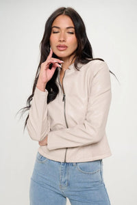 Coalition LA Zip Up Vegan Moto Jacket - Jessiz Boutique