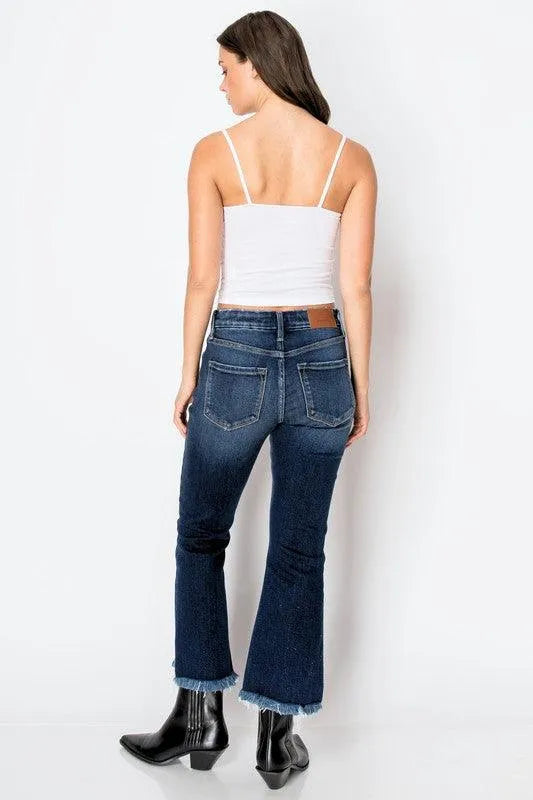 Corset Jeans High Rise Crop Flare - Jessiz Boutique