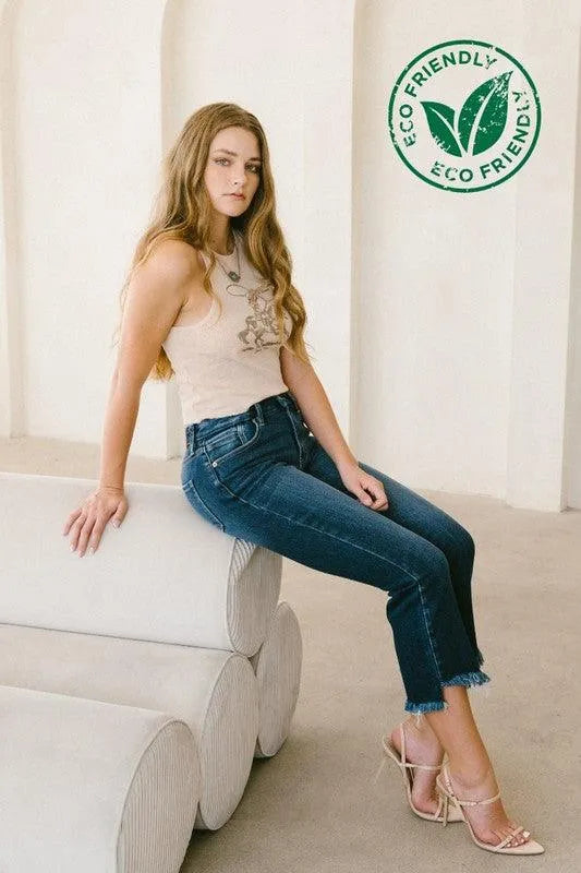 Corset Jeans High Rise Crop Flare - Jessiz Boutique