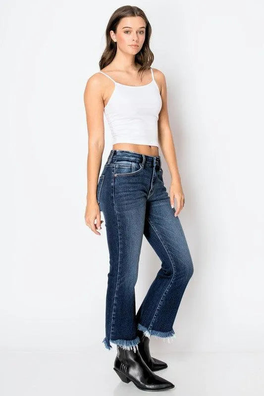 Corset Jeans High Rise Crop Flare - Jessiz Boutique