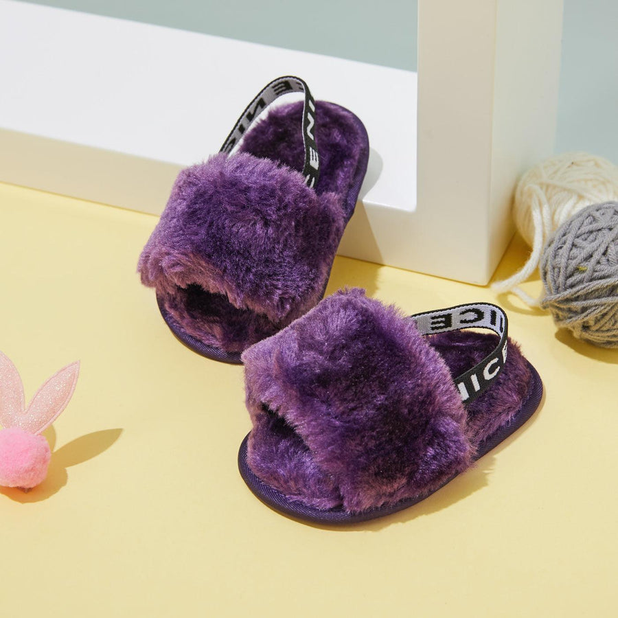 Cozy Fluffy Slippers with Elastic Band - Jessiz Boutique