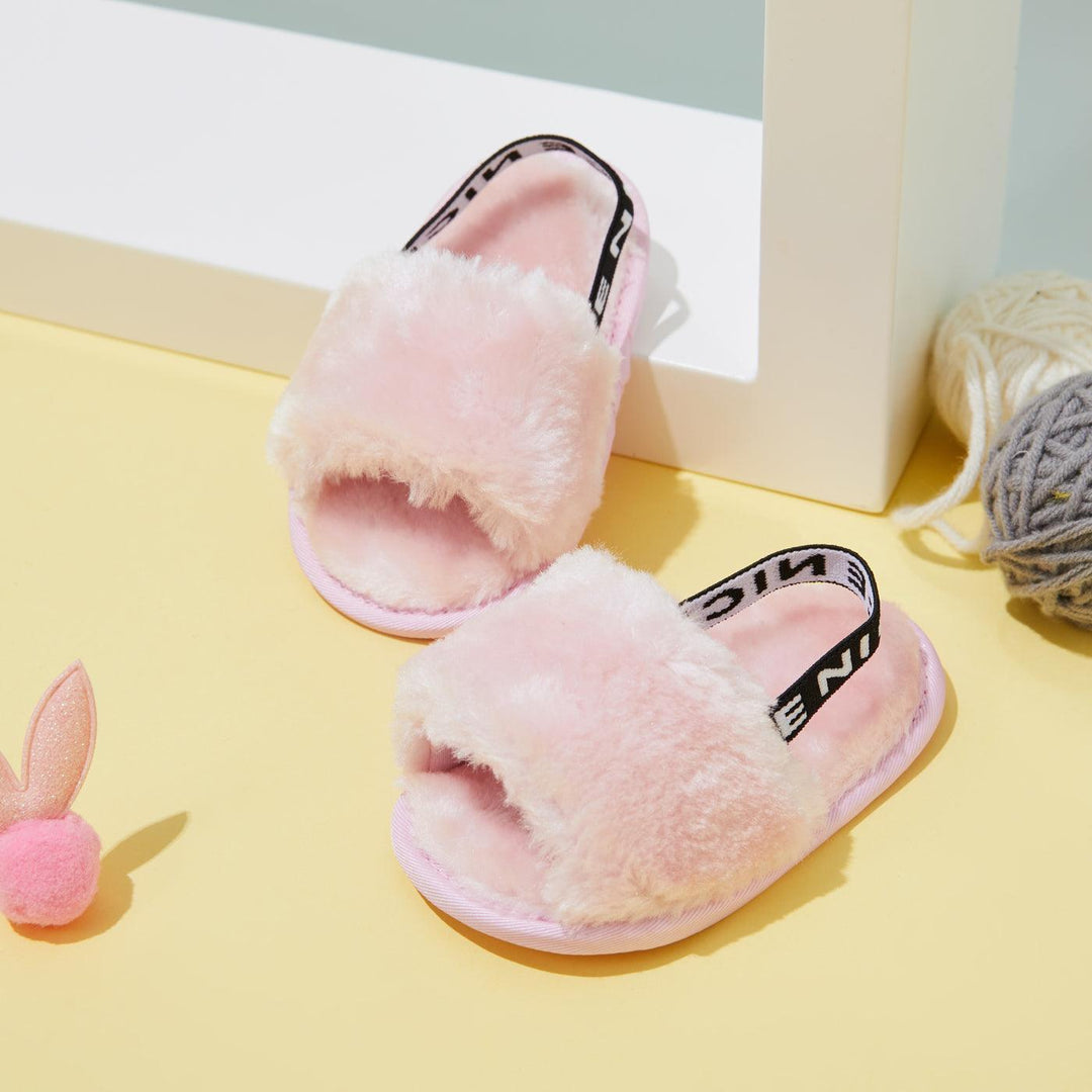 Cozy Fluffy Slippers with Elastic Band - Jessiz Boutique