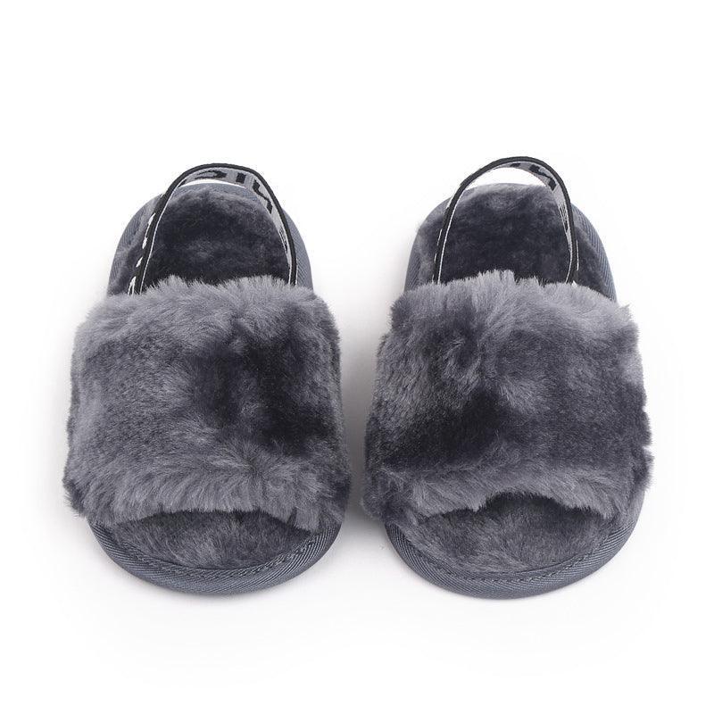 Cozy Fluffy Slippers with Elastic Band - Jessiz Boutique