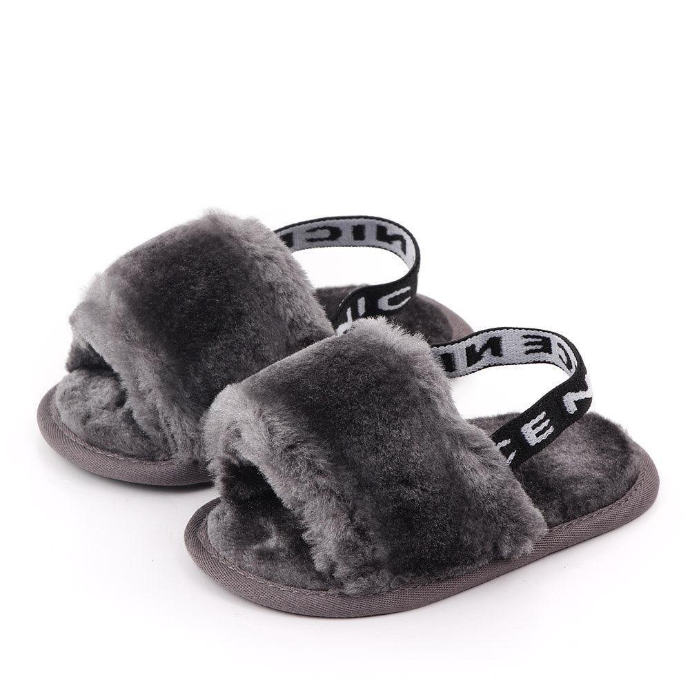 Cozy Fluffy Slippers with Elastic Band - Jessiz Boutique