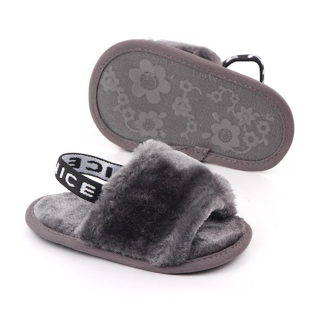 Cozy Fluffy Slippers with Elastic Band - Jessiz Boutique