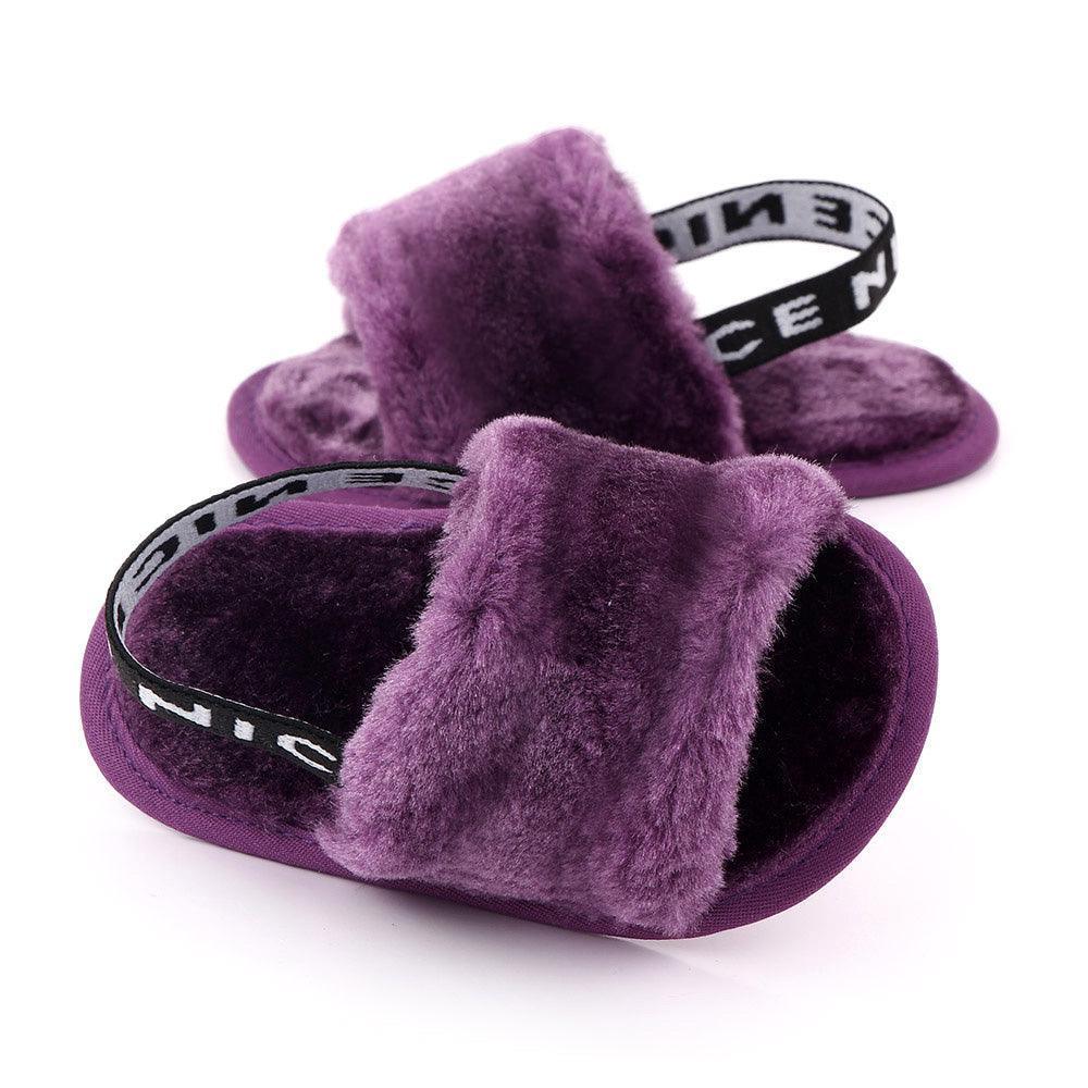 Cozy Fluffy Slippers with Elastic Band - Jessiz Boutique