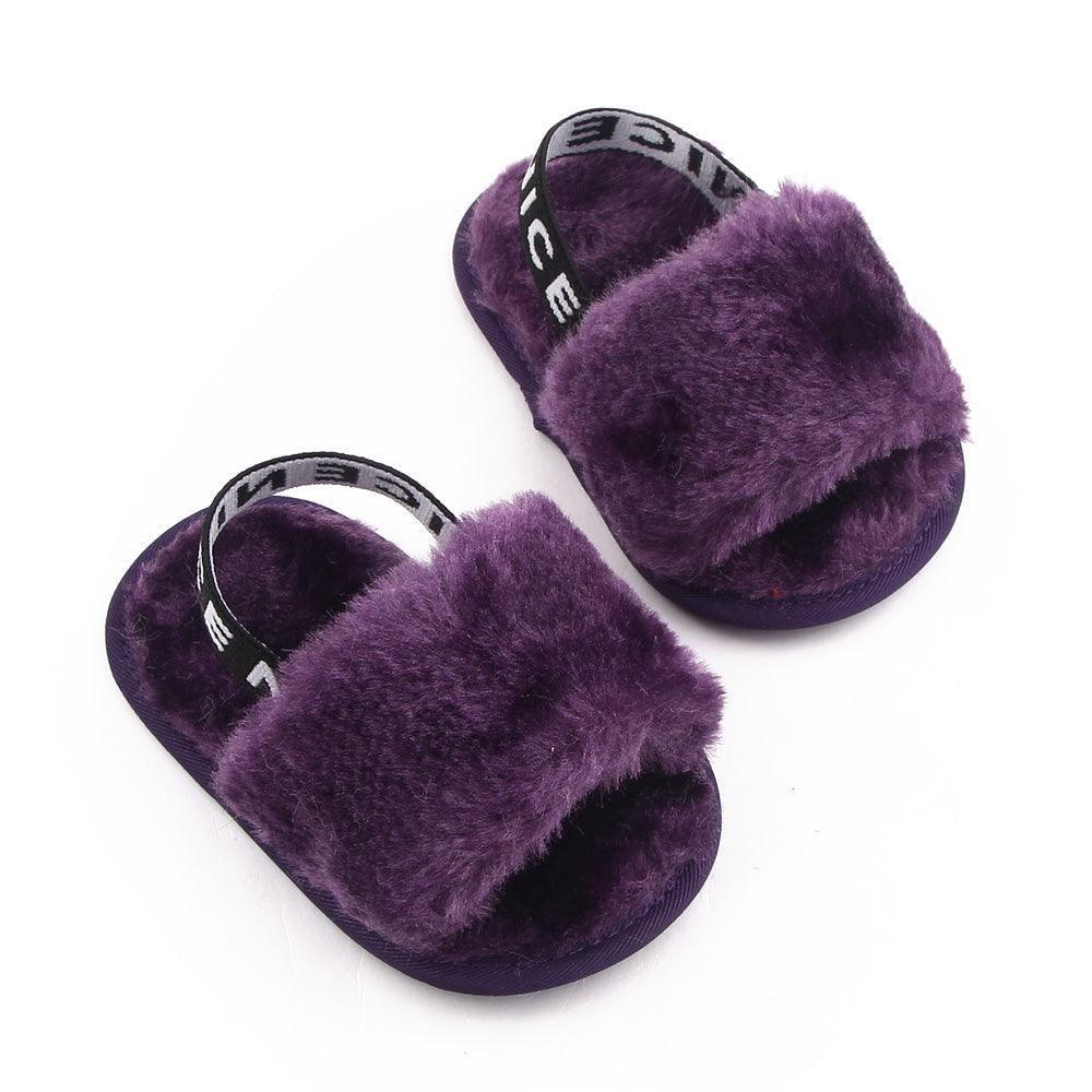 Cozy Fluffy Slippers with Elastic Band - Jessiz Boutique