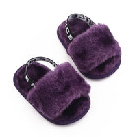 Cozy Fluffy Slippers with Elastic Band - Jessiz Boutique