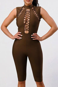 Cris Cross Bandage Romper - Jessiz Boutique