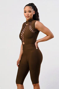 Cris Cross Bandage Romper - Jessiz Boutique