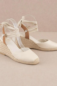 D-Alondra Espadrille Lace Up Wedge - Jessiz Boutique