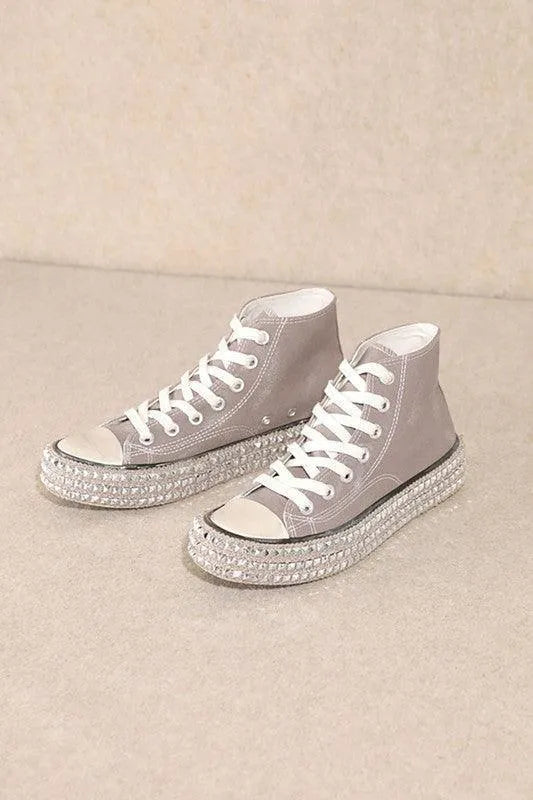 D-Chantel High Top Stud Sneakers - Jessiz Boutique