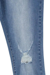 Dark Wash Distressed Skinny Jeans - Jessiz Boutique