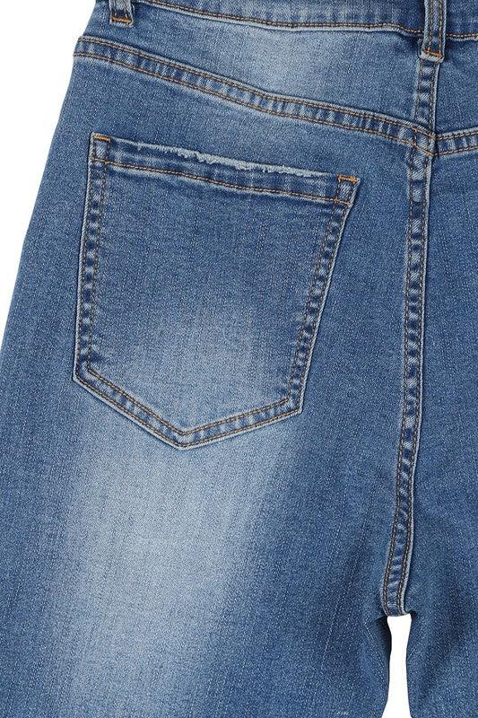 Dark Wash Distressed Skinny Jeans - Jessiz Boutique