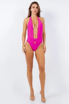 Deep Open with Belt Swimsuit - Jessiz Boutique