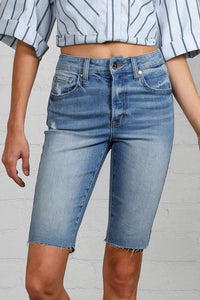 Denim Lab High Rise Denim Bike Shorts - Jessiz Boutique