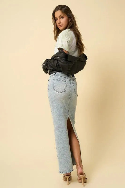 Denim Lab Super Long Maxi Skirt - Jessiz Boutique