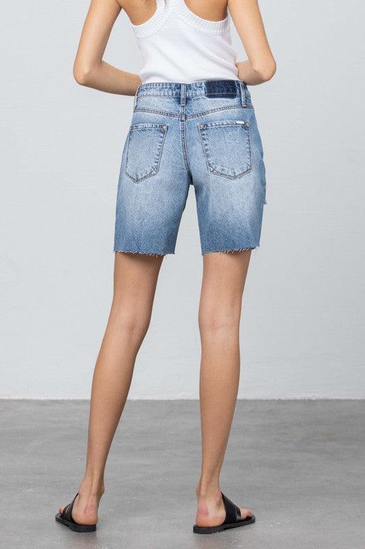 Distressed Premium Bermuda Shorts - Jessiz Boutique