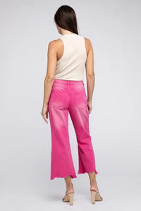 Distressed Vintage Washed Wide Leg Pants - Jessiz Boutique