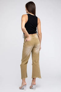 Distressed Vintage Washed Wide Leg Pants - Jessiz Boutique