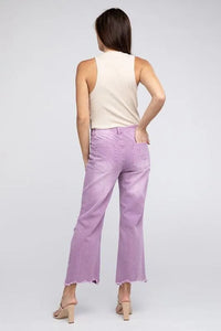 Distressed Vintage Washed Wide Leg Pants - Jessiz Boutique