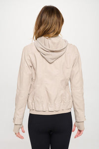 Coalition LA Double Zip Hooded Long Sleeve Jacket