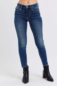 Judy Blue Full Size Mid-Rise Waist Skinny Jeans with Thermal Lining