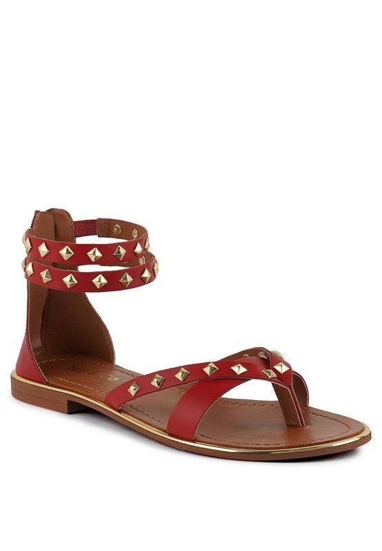 Emmeth Studs Embellished Flat Sandals - Jessiz Boutique