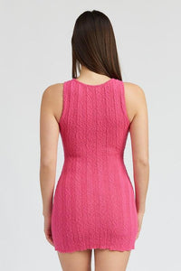 Emory Park Round Neck Fitted Mini Dress - Jessiz Boutique