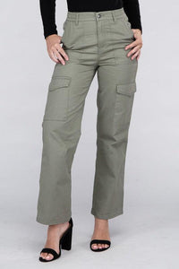 Everyday Wear Elastic-Waist Cargo Pants - Jessiz Boutique