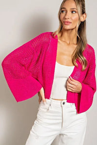 Eyelet Knit Cardigan - Jessiz Boutique