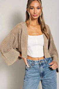 Eyelet Knit Cardigan - Jessiz Boutique