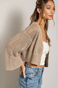 Eyelet Knit Cardigan - Jessiz Boutique