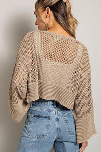 Eyelet Knit Cardigan - Jessiz Boutique