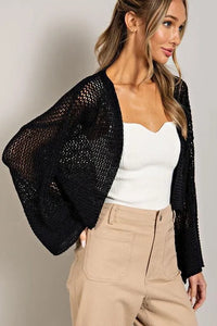 Eyelet Knit Cardigan - Jessiz Boutique