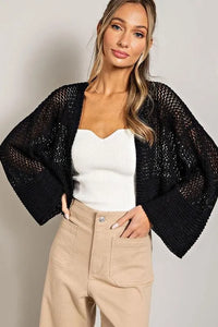 Eyelet Knit Cardigan - Jessiz Boutique