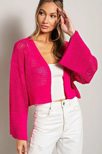 Eyelet Knit Cardigan - Jessiz Boutique