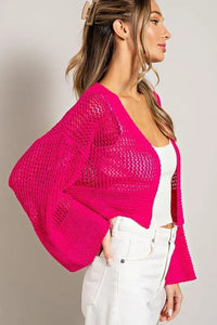 Eyelet Knit Cardigan - Jessiz Boutique