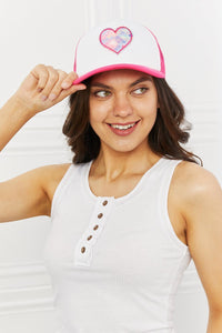 Fame Falling For You Trucker Hat in Pink - Jessiz Boutique