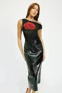 Fitted Pencil Skirt with Slit - Jessiz Boutique