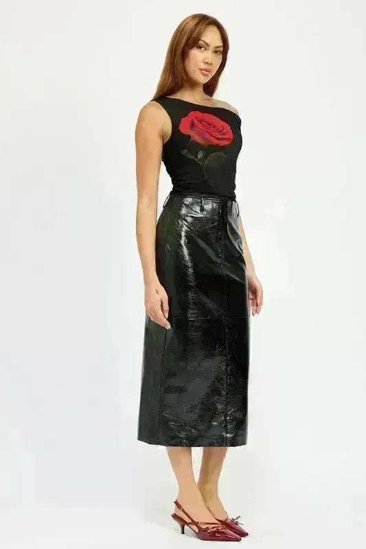 Fitted Pencil Skirt with Slit - Jessiz Boutique