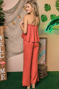 Flare Tube Top Jumpsuit - Jessiz Boutique