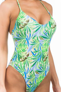 Flattering One Piece Tropical Swimsuit - Jessiz Boutique