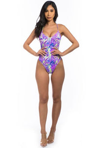 Flattering One Piece Tropical Swimsuit - Jessiz Boutique