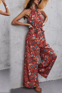 Floral Halter Jumpsuit - Jessiz Boutique