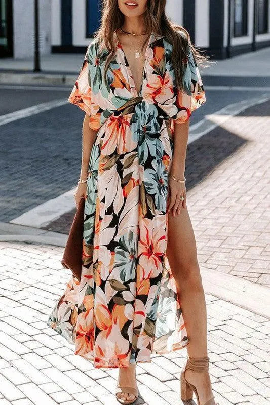 Floral Midi Dress - Jessiz Boutique