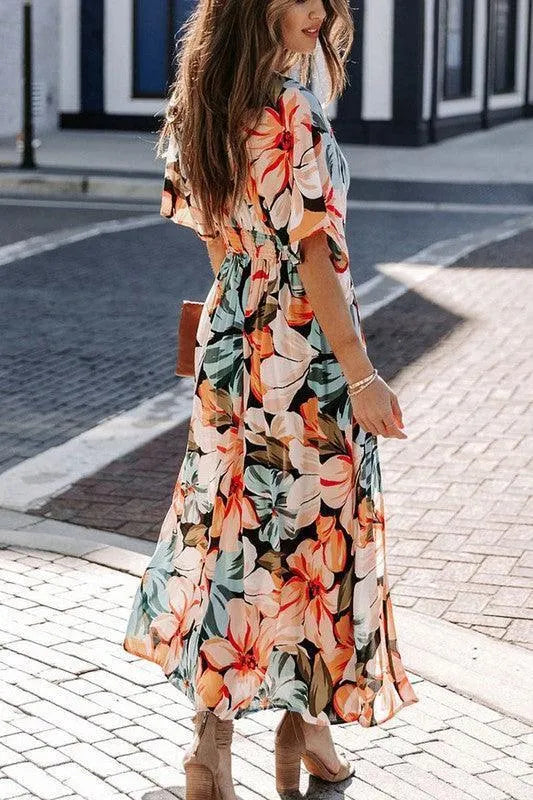 Floral Midi Dress - Jessiz Boutique