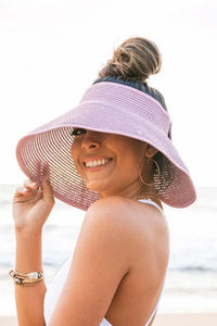 Foldable Wide Brim Bow Visor - Jessiz Boutique