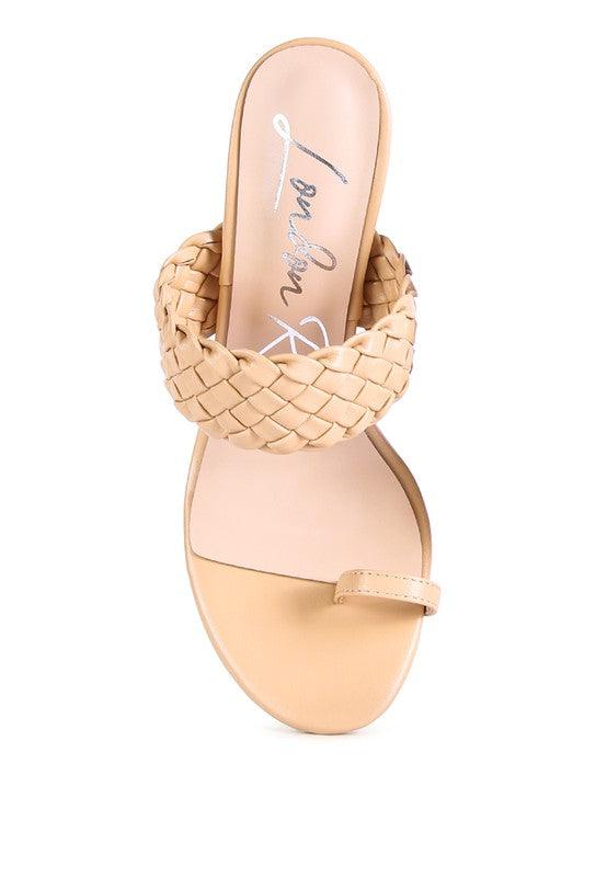 High Perks Woven Strap Toe Ring Sandals - Jessiz Boutique